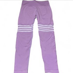 Purple striped Leggings